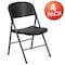 Flash Furniture 330 lb. Capacity Black Plastic Folding Chair, 4PK 4-DAD-YCD-50-GG - alternate 7